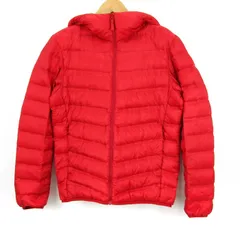 ユニクロ ダウンジャケット 無地 アウター 赤 メンズ XSサイズ レッド UNIQLO 【中古】