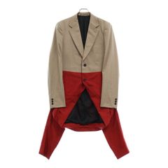 COMME des GARCONS HOMME PLUS (コムデギャルソンオムプリュス) ドッキング バイカラー ロングジャケット ベージュ/レッド PM-J011