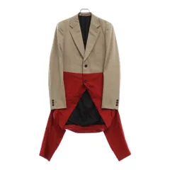 COMME des GARCONS HOMME PLUS (コムデギャルソンオムプリュス) ドッキング バイカラー ロングジャケット ベージュ/レッド PM-J011のサムネイル