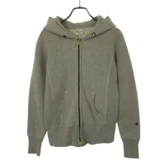 チャンピオン 青単復刻 長袖 リバースウィーブ スウェット ジップパーカー Ｓ グレー Champion メンズ 古着 【240209】