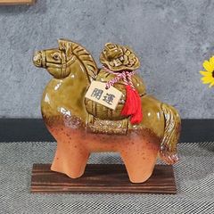 信楽焼 河童(大・メス) 縁起物のかっぱ置物 陶器カッパ やきもの しが