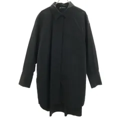 ZARA ザラ 長袖 ロングシャツ M 黒 レディース 古着