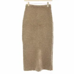 ガリャルダガランテ GALLARDAGALANTE 24AW ウールアルパカループニットスカート GGZ1042401A0003 タイト ロング マキシ F グレージュ /KU