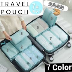 トラベルポーチ 7点セット 収納ポーチ おしゃれ かわいい 旅行用ポーチ パッキング　メイクポーチ 化粧ポーチ  旅行ポーチ 衣類 洗面用具 　旅行グッズ お泊りセット  便利
