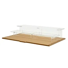 【新着商品】箱庭技研 コレクションケースL用アクリルステージ（2段・高さ60mm/30mm） 1