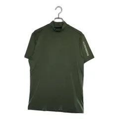 中古 メンズ ジェイリンドバーグ J.LINDEBERG 半袖シャツ S 緑 グリーン モックネック ボーダー