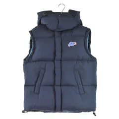 DIESEL (ディーゼル) 22AW W-ROLF-SL ロゴワッペン付きフーデッドダウンベスト ネイビー A03739のサムネイル