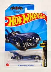 MATTEL BATMAN 2/5 HOTWHEELS BATMAN & ROBIN BATMOBILE 54/250