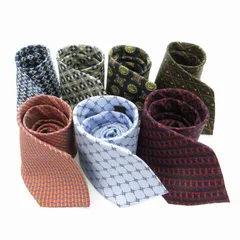 ダンヒル dunhill ネクタイ 7本 レギュラータイ フォーマル ビジネス 総柄 絹 総シルク マルチカラー /TZ 1022