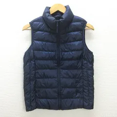 C■ユニクロ/UNIQLO ウルトラライトダウンベスト【M】青/LADIES/ｍ20【中古】