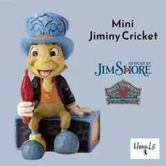 ディズニー ピノキオ ジミニー クリケット ミニ 飾り Mini Jiminy Cricket ジムショア 置物 人形 フィギュア アンティーク おしゃれ インテリア ディズニートラディション JIM SHORE 正規輸入品 ギフト プレゼント
