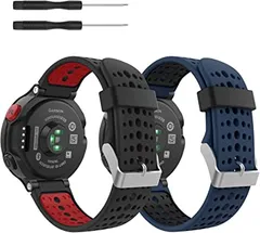 Garmin forerunner 235交換用バンド ATiCガーミン 235j 交換ベルト シリコーン製 腕時計ストラップ/バンド(Garmin ForeAthlete 220/230/235/620/630/735/235 Liteに対応)Black &