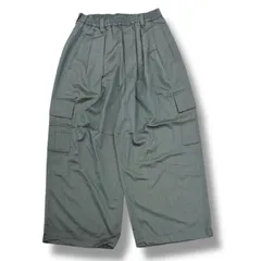 参考上代24200円 未使用品 MAISON SPECIAL 24SS High Count Wool Prime-Wide Cargo Pants ワイドカーゴパンツ イージーパンツ スラックス メゾンスペシャル 11241461202 ブルーのサムネイル