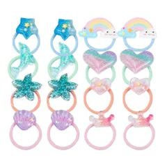 ヘアゴム キッズ 髪ゴム ヘアアクセサリー ベビーヘアゴム 可愛い おしゃれ 子供用ヘア輪ゴム ヘアリング 誕生日 プレゼント キャンディーカラー セット