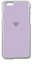 【新品未使用】iPhone6 Plus / 6s Plus アイフォン6sプラス クリア ハードケース (ラベンダー) 小ハート ワンポイント くすみカラー カバー スマホケース cl-iphone6plus-358