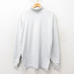 XL/古着 マジェスティック 長袖 ビンテージ Tシャツ メンズ 90s 無地 タートルネック ハイネック グレー 霜降り 25jun06 中古