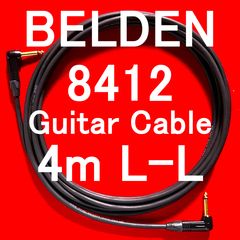 BELDEN 8412 Guitar, Bass Cable w / Neutrik NP2RX-B Gold Plated LL 4m