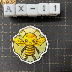 방수 스티커 꿀벌 스테인드 글라스 스타일 일러스트 AX-11