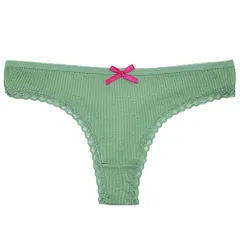 Tバック レディース プチプラ 綿 コットン リブあみ ストレッチ 伸びる リボン シンプル 無地 スポーツ ショーツ インナー ジム 黒 赤 緑 rt-026