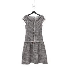 極美品✨ルネ ノースリーブ ワンピース グレー　36 楽天市場】ルネ rene ツイード ワンピースの通販