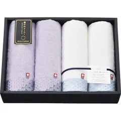 【新品】 瀬戸内テーラー あかつき フェイスタオル4P パープル C5066096