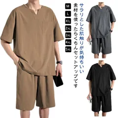 セットアップ メンズ Tシャツ 接触冷感  ストレッチ 半袖Tシャツ ハーフパンツ ルームウェア 2点セット 夏 スウェット 上下 ジャージ 大きいサイズ サマー 薄手 ショートパンツ トップス シャ#dongdong10938