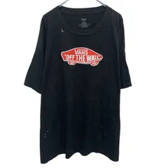 VANS プリントTシャツ 2XL ブラック ヴァンズ プルオーバー ビッグサイズ スケート スケーター カットソー 古着卸 アメリカ仕入 a704-5922