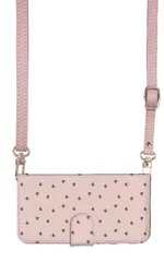 iPhone 16 ケース 手帳型 アイフォン16 スマホケース スマホショルダー レザー ストラップ 量産型 ハート はーと おしゃれ ピンク シンプル 調節可能 130cm  カラー04