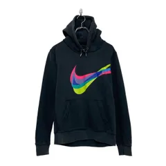 NIKE プリント スウェット パーカー M ブラック プルオーバー ナイキ 古着卸 アメリカ仕入 a607-5754