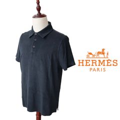 Hermes ポロシャツ ネイビー XL 銀ボタン Hermes ポロシャツ ネイビー XL 銀ボタン | Mercari
