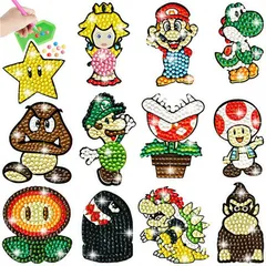 【数量限定】ステッカー クリエイティブ ステッカー ステッカー モザイク ギフト ダイヤモンド ダイヤモンド ダイヤモンド 子供 DIY DIY 男の子 ペインティング ペインティング セット 女の子（アニメキャラクターダイヤモンドアートステッカーC4） キッ