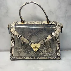 Lilly Brown リリーブラウン　ミドル台形ハンドクリアバッグ　ショルダーバッグ　2way