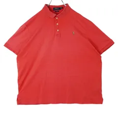 ポロラルフローレンPoloRalphlauren半袖ポロシャツ赤レッドワンポイントカラーポニーロゴ刺繍vintageヴィンテージ40120
