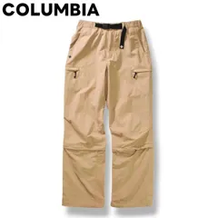 【2way】 コロンビア COLUMBIA カルボ2 コンバーチブル パンツ 七分丈 切替 バックルベルト ジップアップ オムニシールド OMNI－SHIELD M ベージュ アウトドア カジュアル ウェア レディース ♪