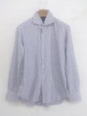 ◇ THE SHOP TK MIXPICE チェック 長袖 シャツ サイズM ホワイト ブルー レッド系 メンズ P  【1301100009467】