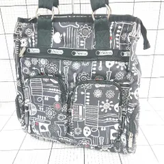 ◇ Θ レスポートサック 柄入り トートバッグ ブラック系 レディース E  【1508060018007】