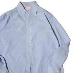 60's 70's ブルックスブラザーズ 6ボタン ピンチェック? コットン シャツ 長袖 (15 1/2-3) 青系 70年代 旧タグ オールド ビンテージ アメリカ古着 USED ビンテージ ヴィンテージ