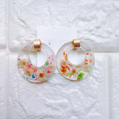 No.373　レジン　お花　花びら　ピアス　イヤリング
