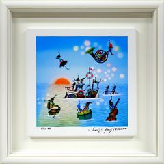 孤高の画家　木島務　1980年　油絵　日の出 孤高の画家 木島務 1980年 油絵 日の出 美術品・アンティーク