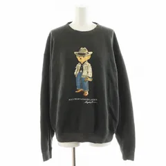 ポロ バイ ラルフローレン Polo by Ralph Lauren ポロベア カウボーイ スウェット トレーナー 裏起毛 プリント M グレー /AN26