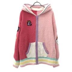 未使用 PEACH JOHN ピーチジョン ONE PIECE FILM RED UTA ワッペン 長袖 ジップパーカー M ピンク系 バックワッペン レディース 古着のサムネイル