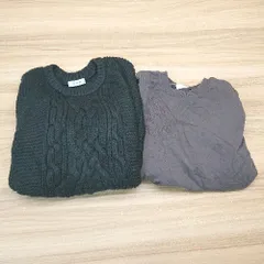 ◇ 《 PAGEBOY まとめ売り2点セット サイズF ハイゲージ クロップド丈 カジュアル トレーナー ニット レディース 》 E  【1310130038378】