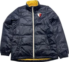 adidas GOLF ☆ 袖着脱◎ 2WAY 着まわし ネイビー イエロー ダウンジャケット L 秋冬 スポーツ トレーニング アディダス ゴルフ■S3079