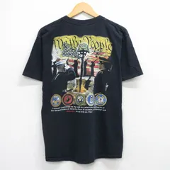 L/古着 半袖 ビンテージ Tシャツ メンズ 90s ミリタリー 胸ポケット付き コットン クルーネック 黒 ブラック 25aug21 中古