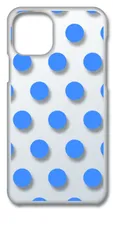 【新品未使用】iPhone11 Pro Max アイフォン11プロマックス クリア ハードケース ドット柄 水玉 (ブルー) スマホケース カバー cl-iphone11max-dotsmall-02