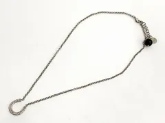 クロエ CHLOE 蹄鉄モチーフ デザインネックレス シルバー色 良品 馬 蹄 ラインストーン アクセサリーのサムネイル