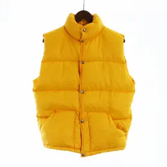ザノースフェイス THE NORTH FACE 70s 茶タグ USA製 ダウンベスト スタンドカラー S 黄 イエロー ■GY35 /MQ
