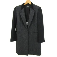 ポールスミス ブラック チェスターコート ウール アウター レディース 40サイズ ブラック系 Paul Smith BLACK 【中古】