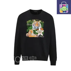 Balenciaga パリセーガ ロゴプリント スウェットシャツ [本日特価|新品未使用品]-WT0輸入