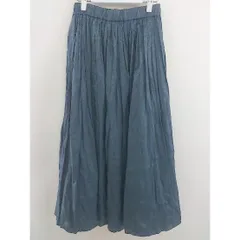 ◇ JEANASIS ジーナシス ロング プリーツ スカート サイズF ブルー レディース  【中古】 【1206020000894】